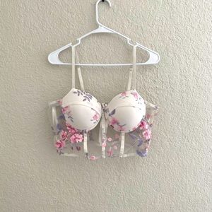 Embroidered Floral Crop Top